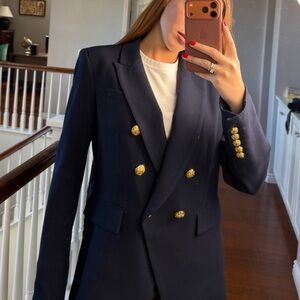 Veronica Beard Midnight Blue Blazer with Gold Buttons